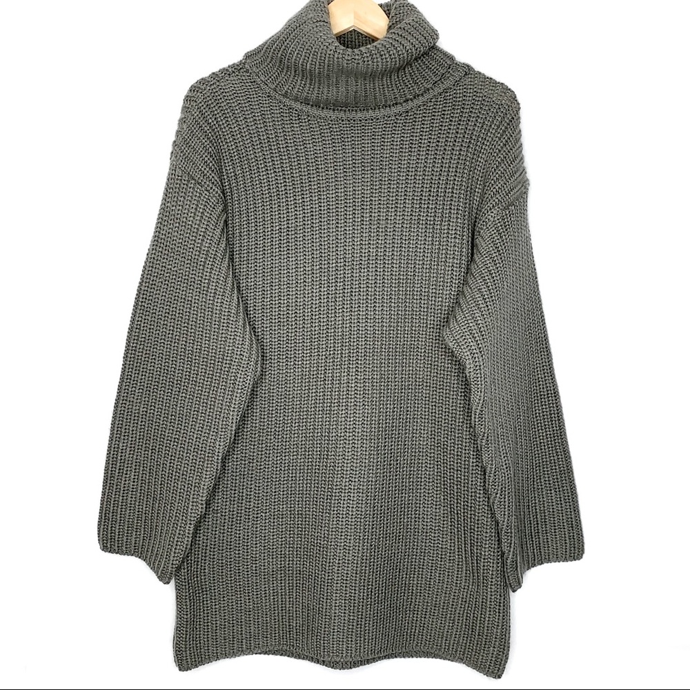 Calvin Klein Turtleneck Sweater Gray Size Medium